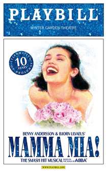 Mamma Mia! - 10th Anniversary Limited Edition Commemorative Playbill with Blue Logo 